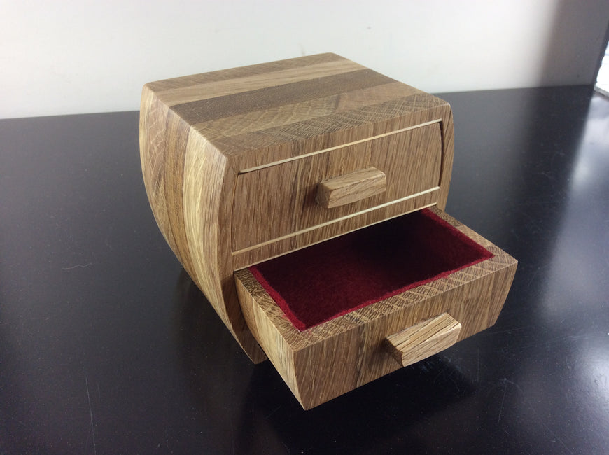 Rounded Jewellery Box (2 Draws)