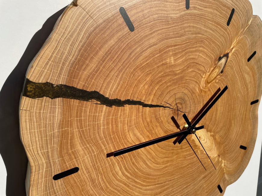 End Grain Wooden Wall Clock