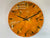 33cm Burnt Orange Black and Ivory Abstract Modern Resin Wall Clock