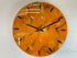 33cm Burnt Orange Black and Ivory Abstract Modern Resin Wall Clock