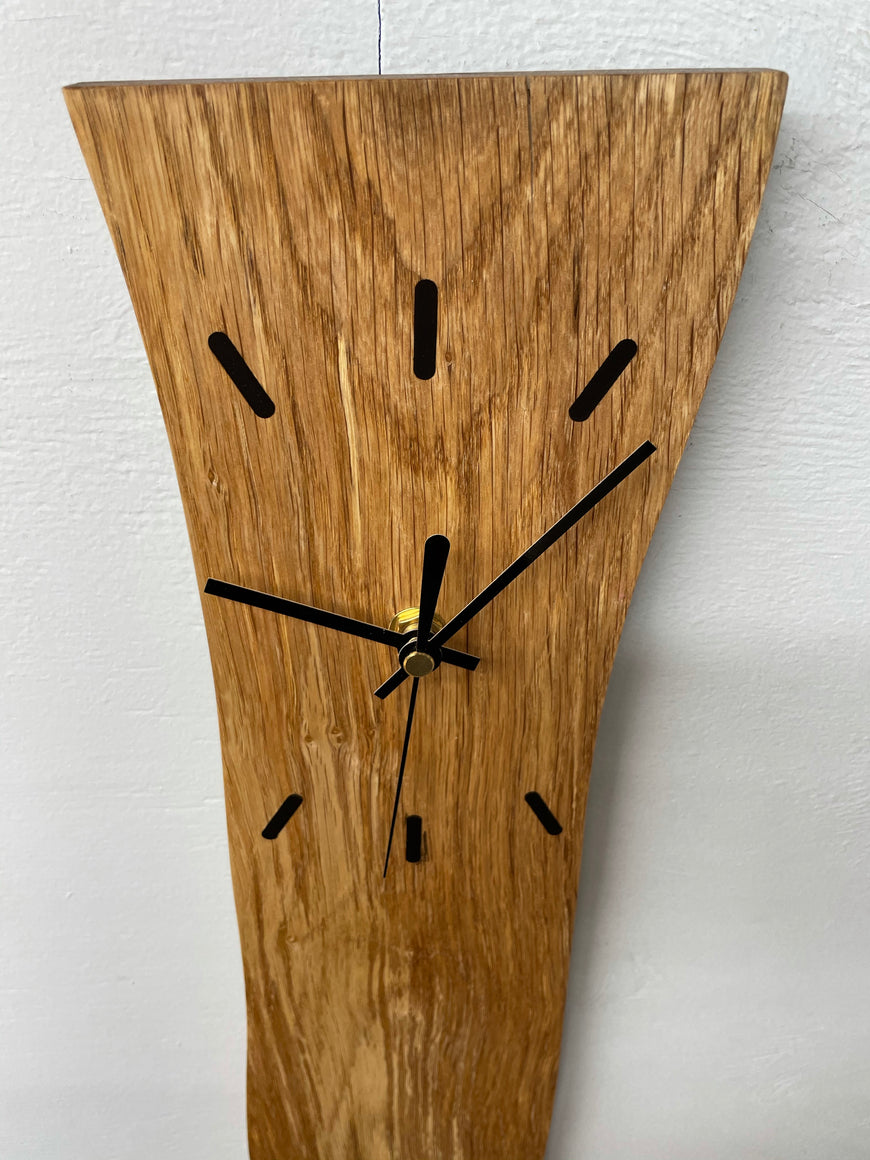 Slim English Oak Wall Clock