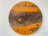 Black Walnut and Burnt Orange Resin Wall Clock