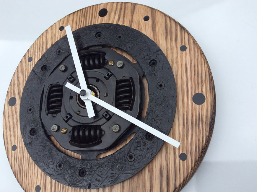 Clutch Plate Clock, Steampunk, Industrial Clock