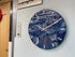 33cm Navy Blue Grey and White Abstract Modern Resin Wall Clock