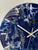 33cm Navy Blue Grey and White Abstract Modern Resin Wall Clock