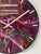 33cm Purple and Pink Abstract Modern Resin Wall Clock