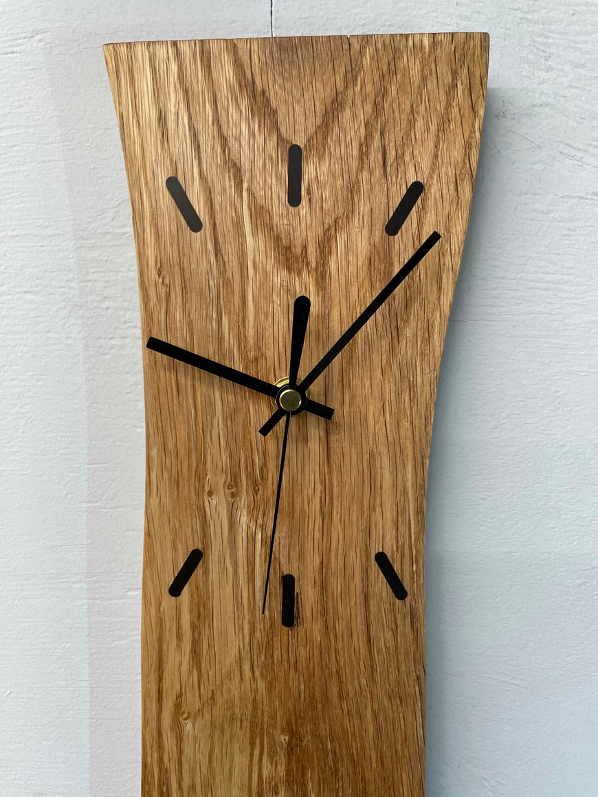 Slim English Oak Wall Clock