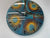 33cm Turquoise Maroon and Gold Abstract Modern Resin Wall Clock