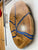 Chunky English Oak Wooden Wall Clock with Sapphire Blue Pearlescent Resin