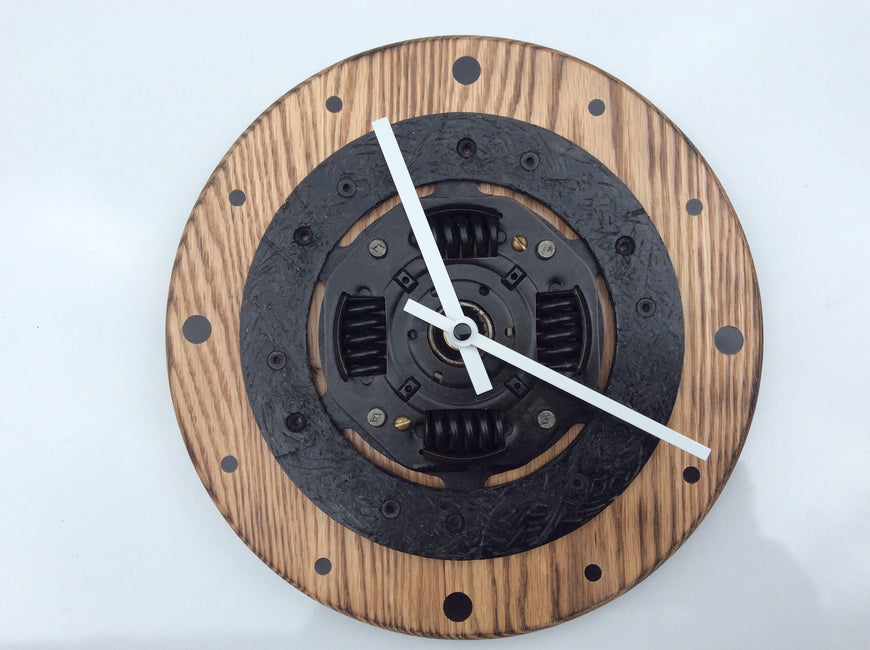 Clutch Plate Clock, Steampunk, Industrial Clock