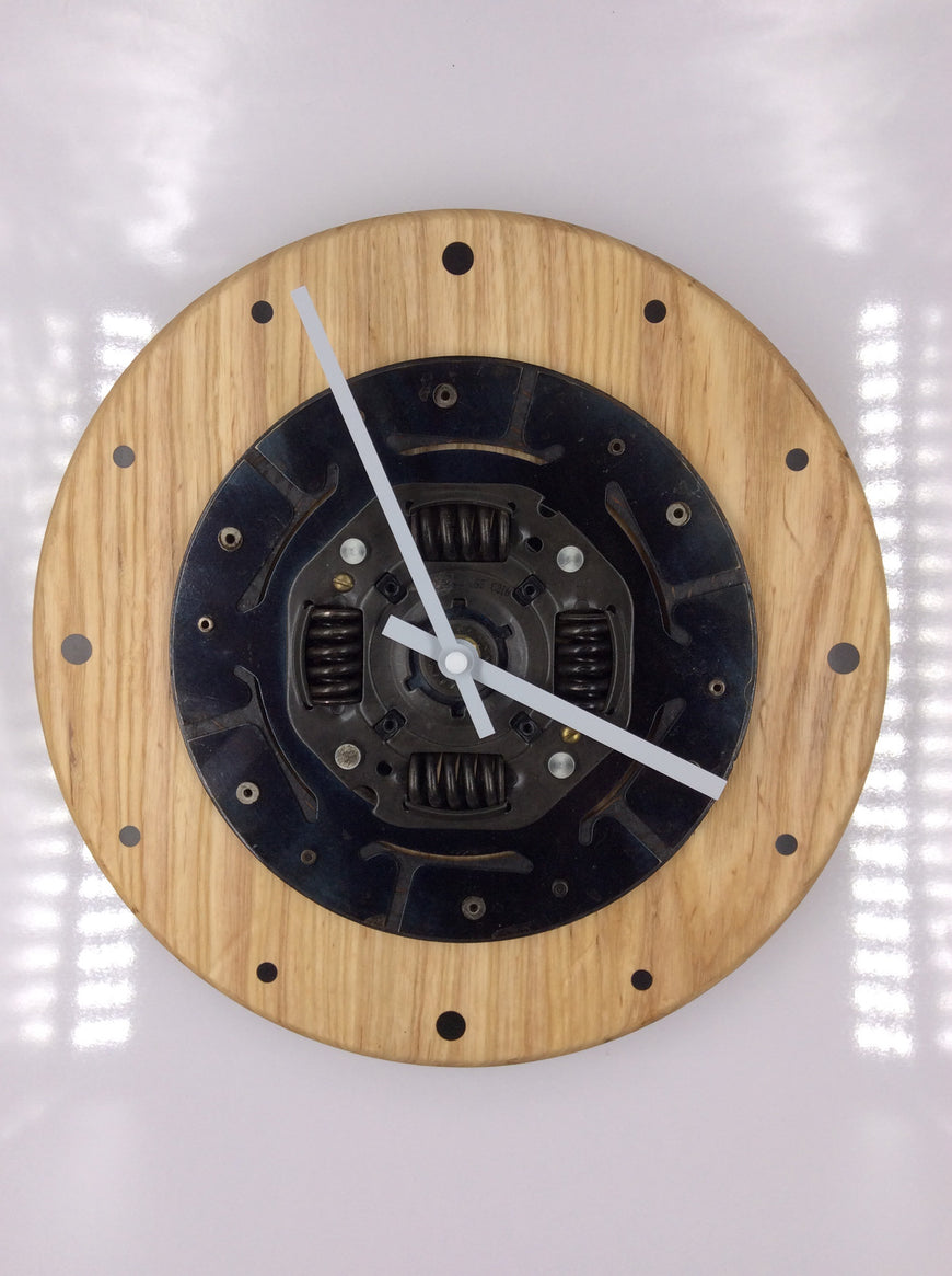 Industrial Clock, Steampunk, Clutch Plate Clock