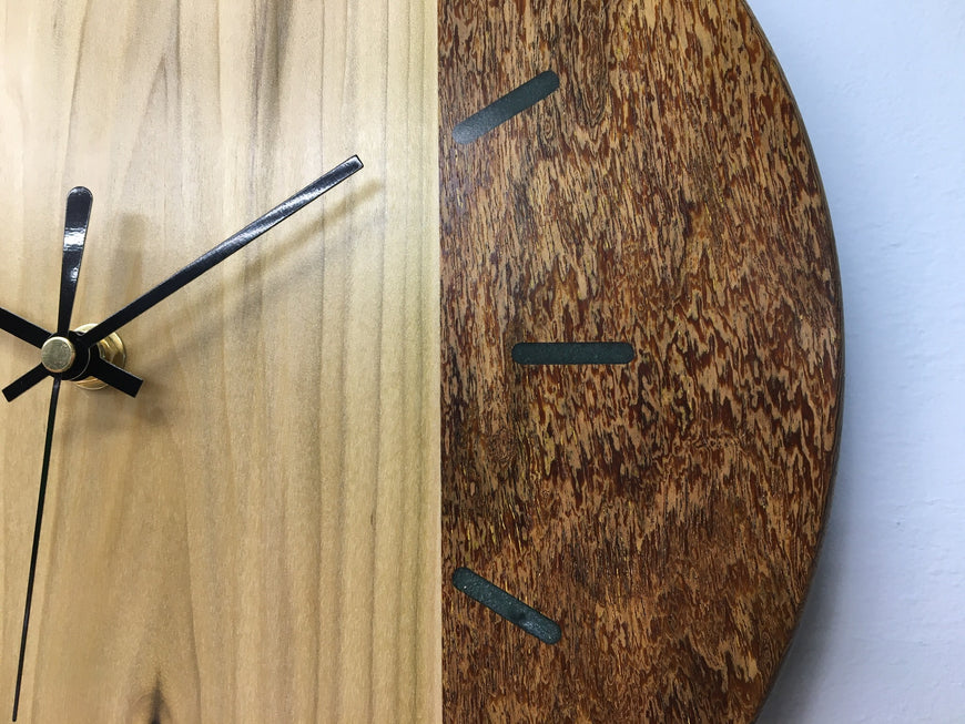 Two Tone Wooden Wall Clock