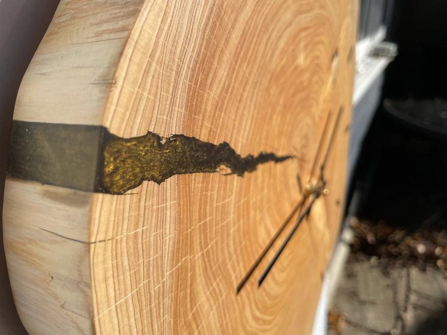 End Grain Wooden Wall Clock