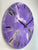 Purple Grey Black and White Abstract Modern Resin Wall Clock