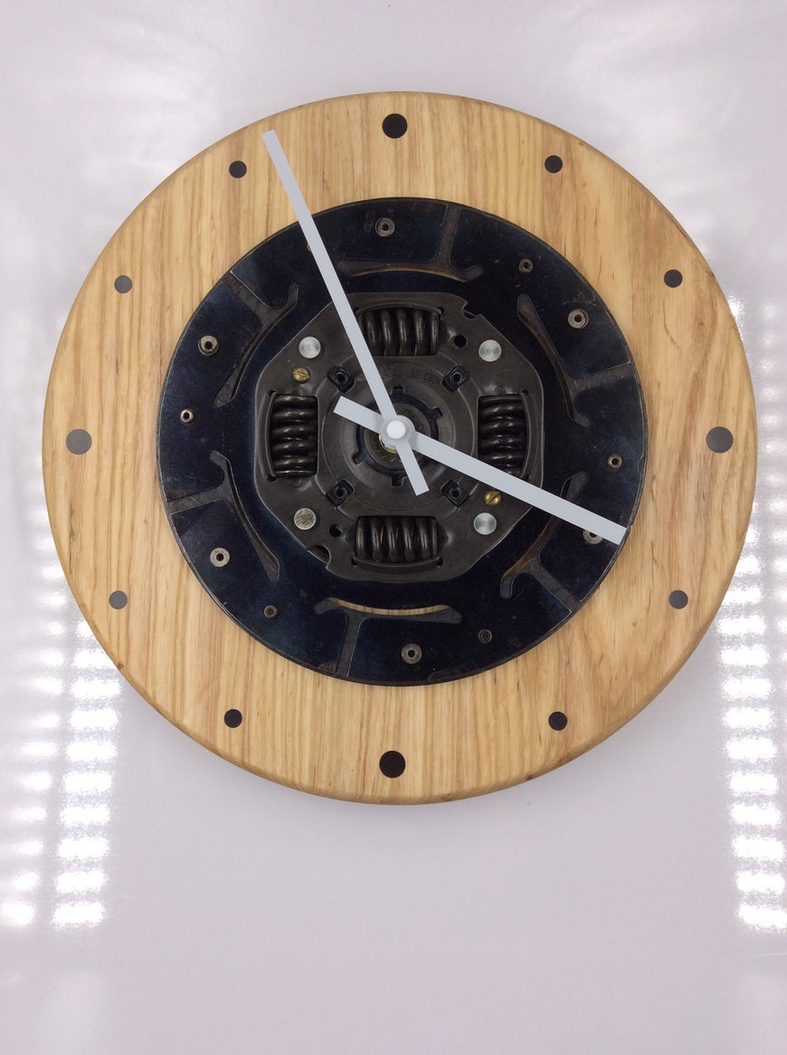 Industrial Clock, Steampunk, Clutch Plate Clock