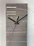 Grey Black White and Pink Rectangular Abstract Resin Wall Clock