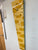 70cm Long Narrow Light Brown Mustard Abstract Resin Wall Clock