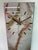70cm Long Narrow Silver Copper and Antique Gold Abstract Resin Wall Clock