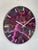 33cm Purple and Pink Abstract Modern Resin Wall Clock