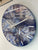 33cm Navy Blue Baby Blue and Silver Abstract Modern Resin Wall Clock