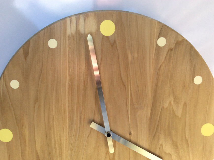 Large Solid Wood Wall Clock