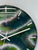 33cm Dark Green and White Abstract Modern Resin Wall Clock
