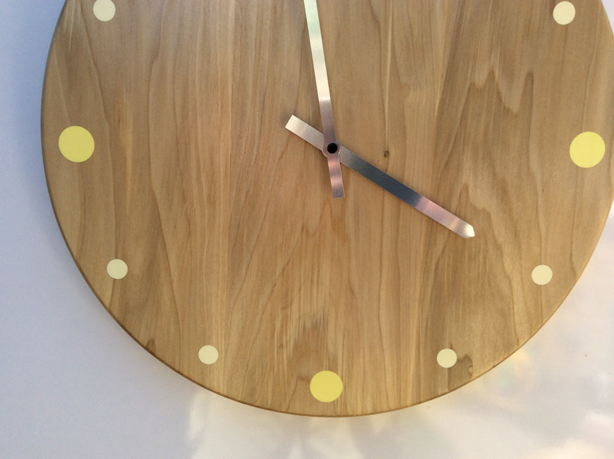 Large Solid Wood Wall Clock