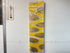 Yellow and Silver Abstract Resin Wall Clock