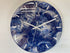 33cm Navy Blue Metallic Silver and White Abstract Modern Resin Wall Clock