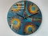 33cm Turquoise Maroon and Gold Abstract Modern Resin Wall Clock