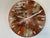 33cm Brown Copper and Antique Gold Abstract Modern Resin Wall Clock