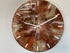 33cm Brown Copper and Antique Gold Abstract Modern Resin Wall Clock