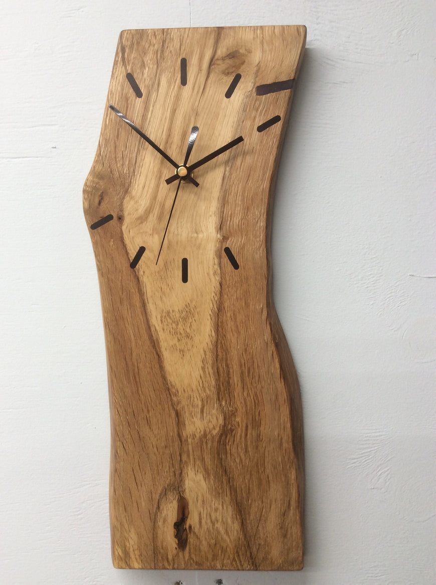 Live Edge English Oak Wall Clock