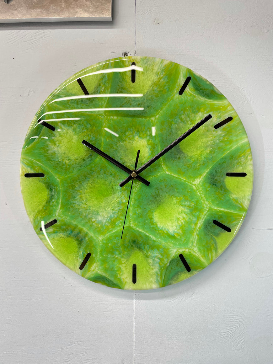 33cm Green Abstract Modern Resin Wall Clock