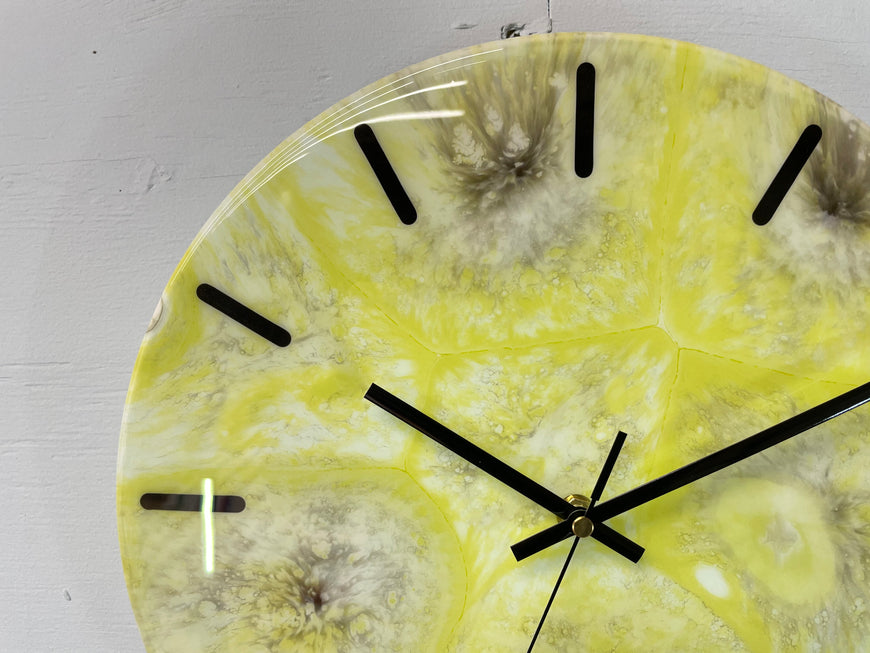 33cm Green Abstract Resin Wall Clock