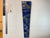 70cm Long Narrow Navy Blue Grey & Orange Abstract Resin Wall Clock