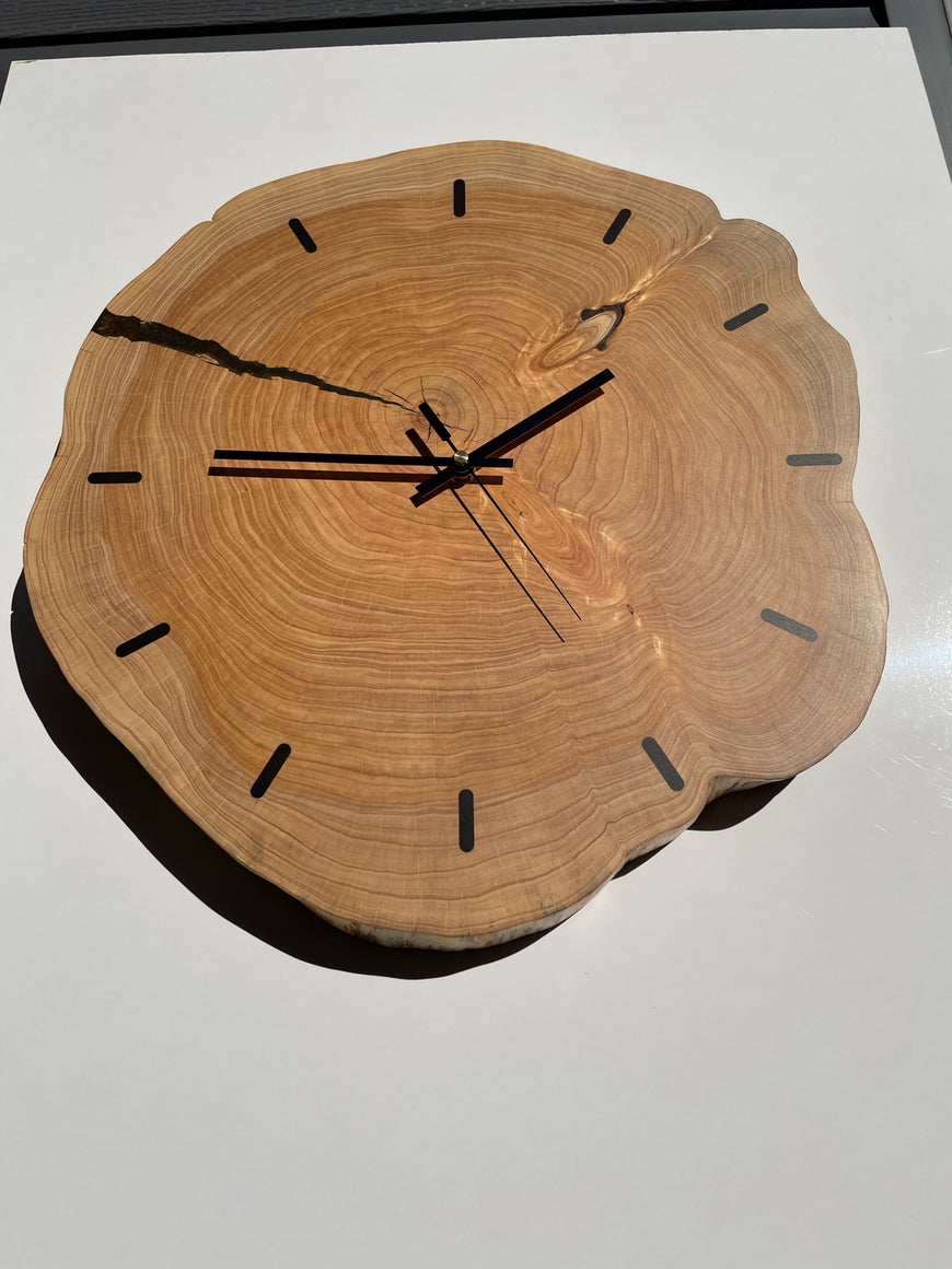 End Grain Wooden Wall Clock