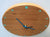 Small Wooden Wall Clock with  Blue Hands