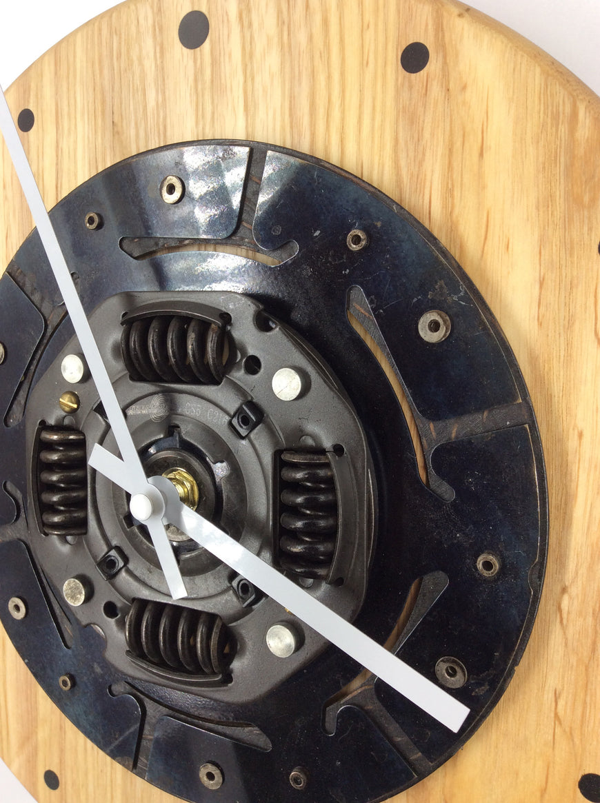 Industrial Clock, Steampunk, Clutch Plate Clock