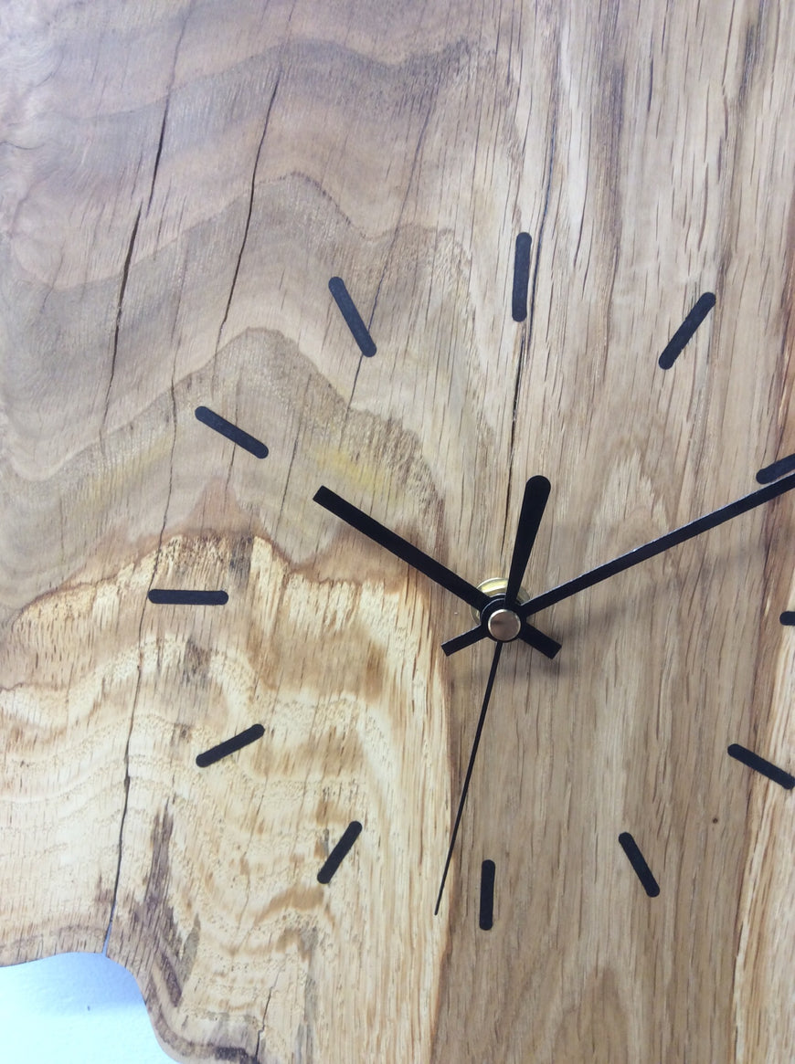 Live Edge English Oak Wall Clock