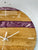 English Oak and Purple Pearlescent Resin Wall Clock