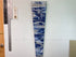 70cm Long Narrow Navy Blue White and Grey Abstract Resin Wall Clock