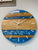 28cm English Oak and Sky Blue Pearlescent Resin Wall Clock