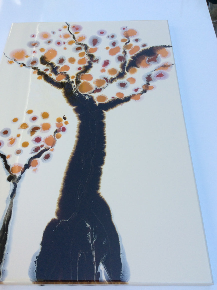Resin Painting, Abstract Art, Contemporary Art, Autumn Tree