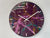 33cm Purple and Pink Abstract Modern Resin Wall Clock