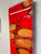 Red and Gold Abstract Resin Wall Clock