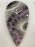 Pink Black and White Tear Drop Resin Clock