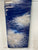 70cm Long Narrow Navy Blue White and Grey Abstract Resin Wall Clock
