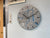 33cm Metallic Silver Blue and Black Abstract Modern Resin Wall Clock