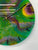33cm Green and Purple Abstract Modern Resin Wall Clock
